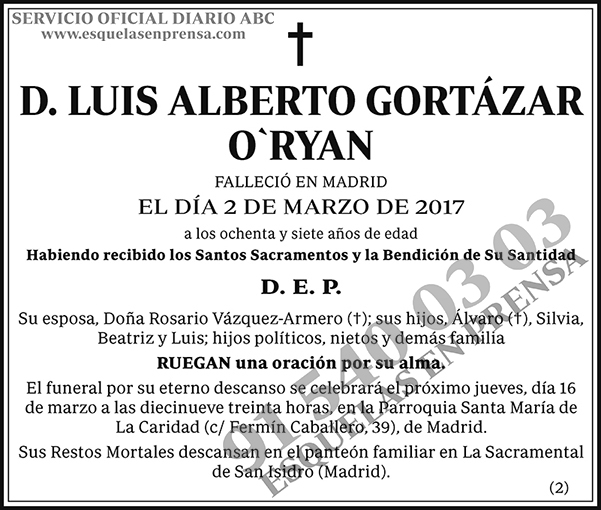 Luis Alberto Gortázar O`Ryan